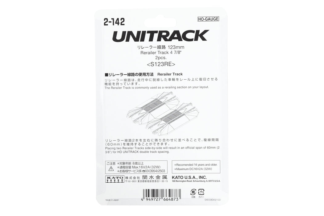 Kato 2-142 Unitrack 123mm Rerailer Track (1pc) (HO)