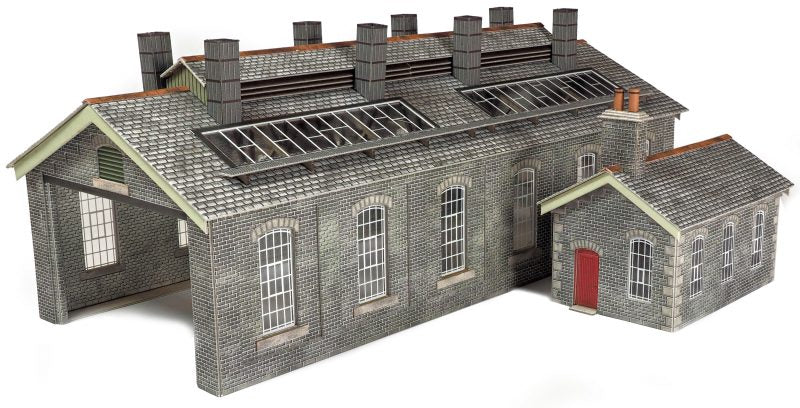 Metcalfe PO337 Settle & Carlisle Double Engine Shed in Stone