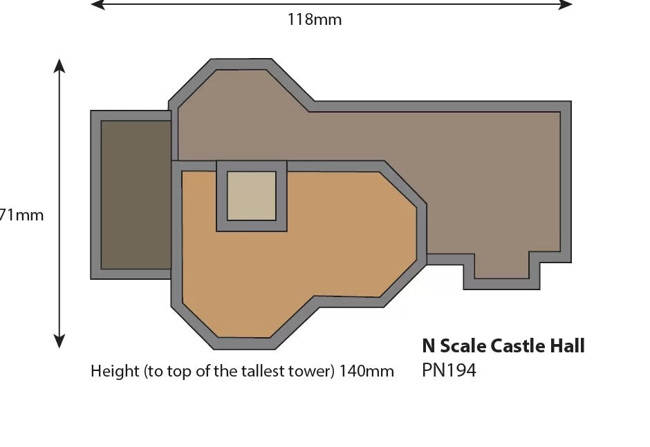 Metcalfe PN194 N Scale Castle Hall