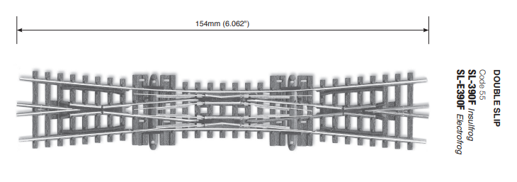 Peco SL-E390F Crossing, Double Slip