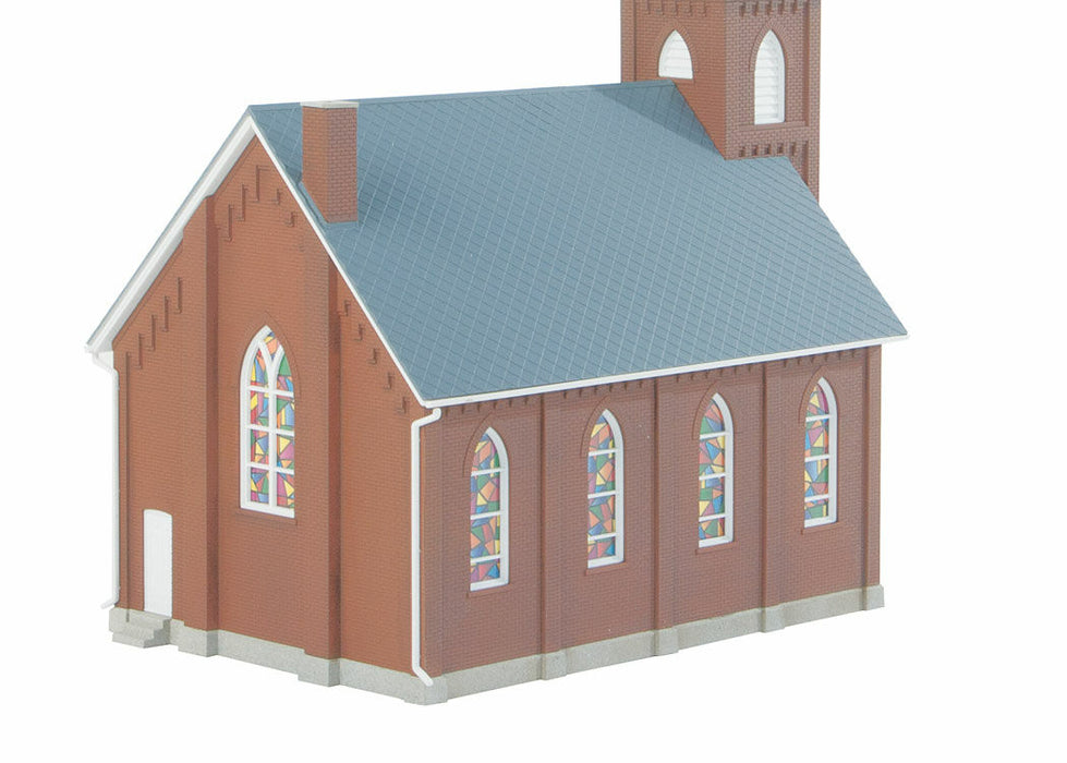 WALTHERS 933-3496 Brick Church - 20.4 x 11.5 x 27.2cm