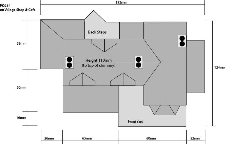 Metcalfe PO254 OO Scale Village Shop and Cafe