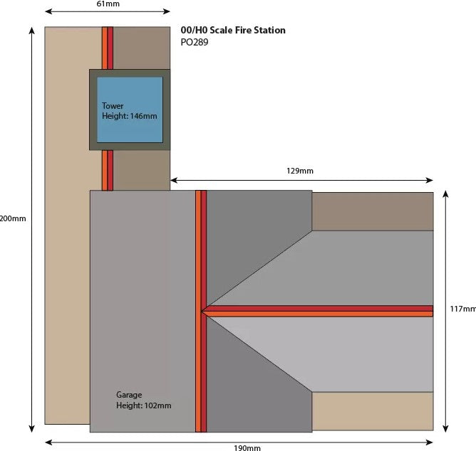 Metcalfe PO289 OO Scale Fire Station