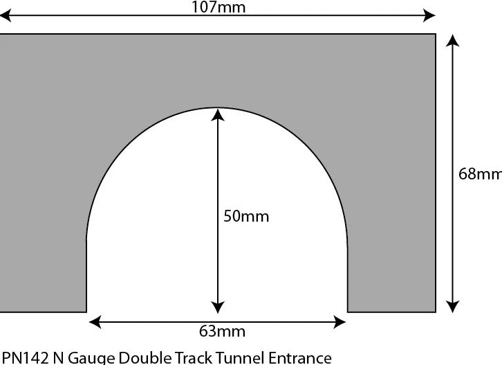 Metcalfe PN142 N Scale Tunnel Entrance - Double Track