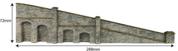 Metcalfe PN149 N Scale Tapered Retaining Wall in Stone