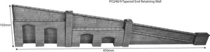 Metcalfe PO248 OO Scale Red Brick Tapered Wall