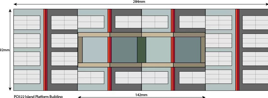 Metcalfe PO322 OO Scale Island Platform Building