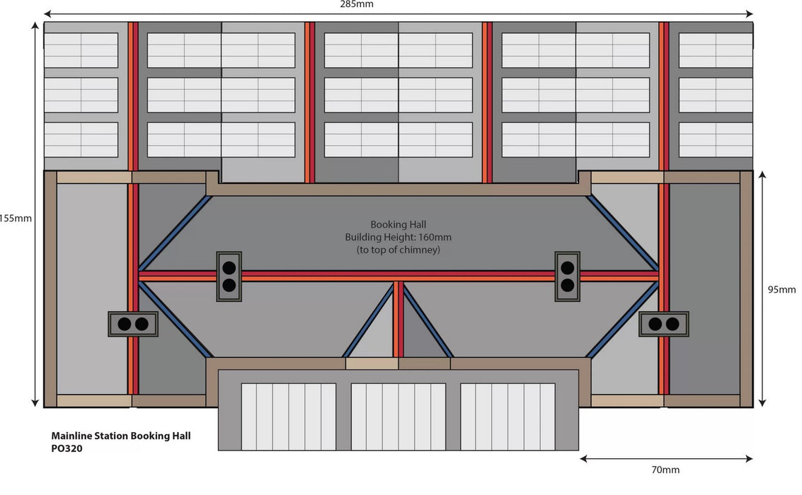 Metcalfe PO320 OO Scale Booking Hall