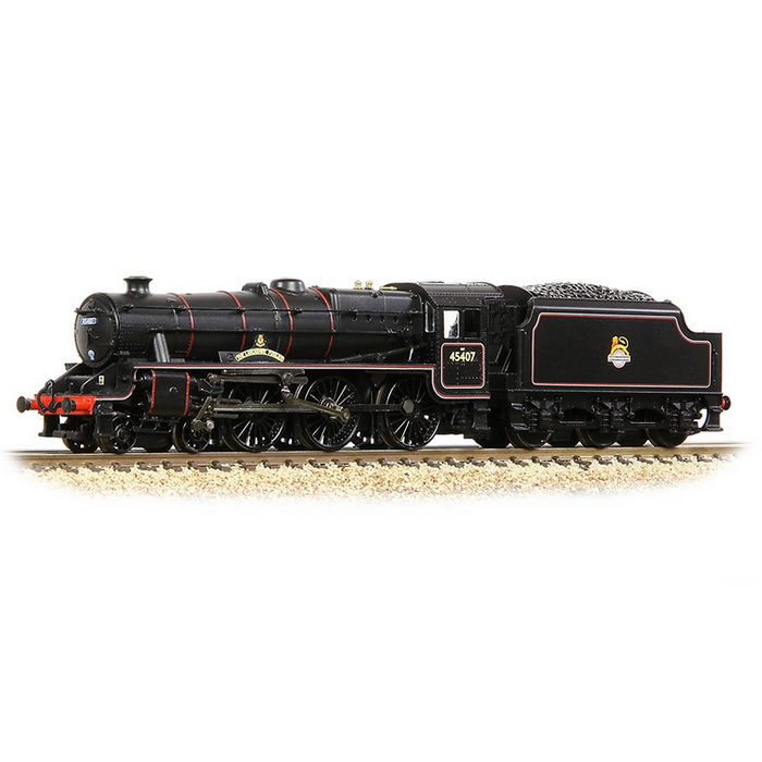 Graham Farish 372-136A LMS 5MT 'Black 5' 45407 'The Lancashire Fusilier' BR Early Lined Black