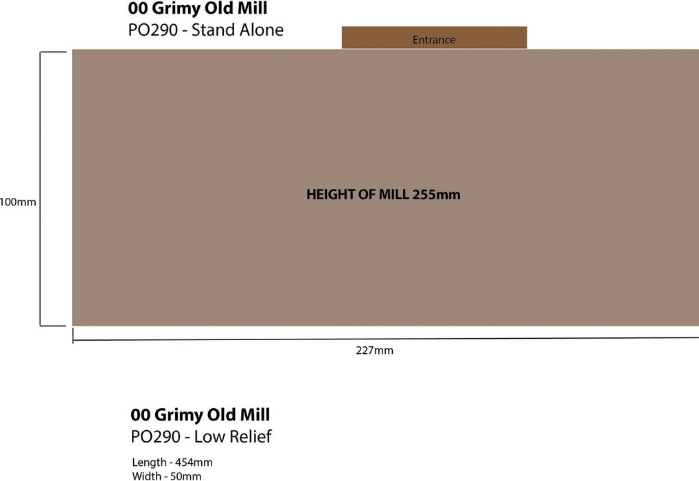 Metcalfe PO290 OO Scale Grimy Old Mill