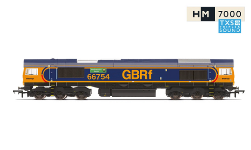 Hornby R30353TXS GBRf, Class 66, Co-Co, 66754 'Northampton Saints' - Era 11 (Sound Fitted)