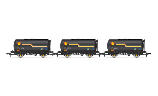 Hornby R60259 Shell, TTA Tank Wagon Triple Pack - Era 8