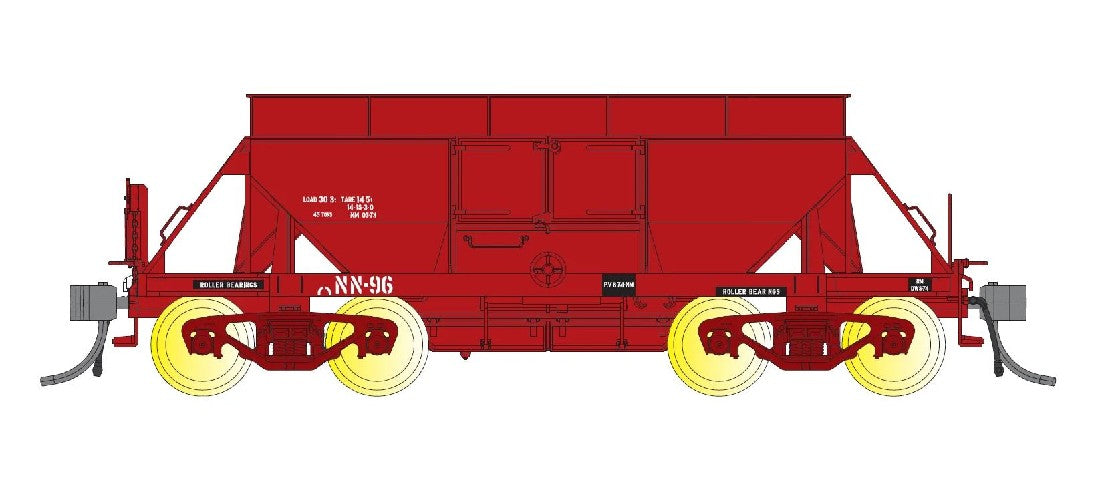 IDR Models NN-05 Bogie Ballast Wagons (4 Pack) - NN79,NN75 with 30 Ton Bogies - NN87, NN96 with 40 Ton Roller Bearing Bogies