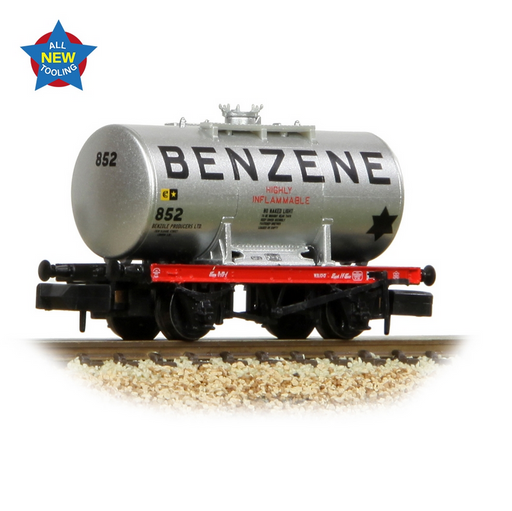 Graham Farish 378-000 14 ton Anchor mounted tank wagon 'Benzene' silver