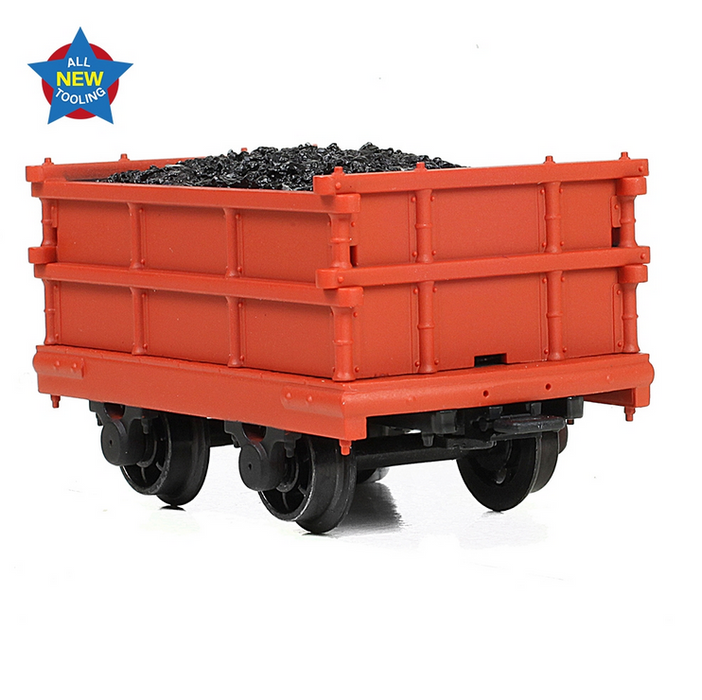 Bachmann NG7 73-030A Dinorwic Coal Wagon in Red - with Coal Load