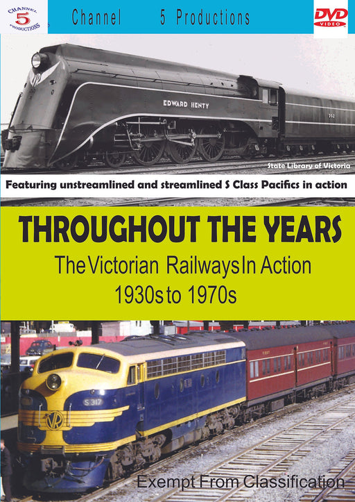 DVD CFRD1052 Throughout the Years -  Victorian Railways in Action 30s-70s