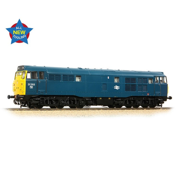 Branchline 35-805ASFX Class 31/1 Diesel Locomotive - #31293 in British Rail Blue - With DCC Sound, Spinning Fans, and Auto Release Couplers