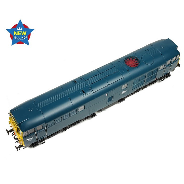 Branchline 35-805ASFX Class 31/1 Diesel Locomotive - #31293 in British Rail Blue - With DCC Sound, Spinning Fans, and Auto Release Couplers