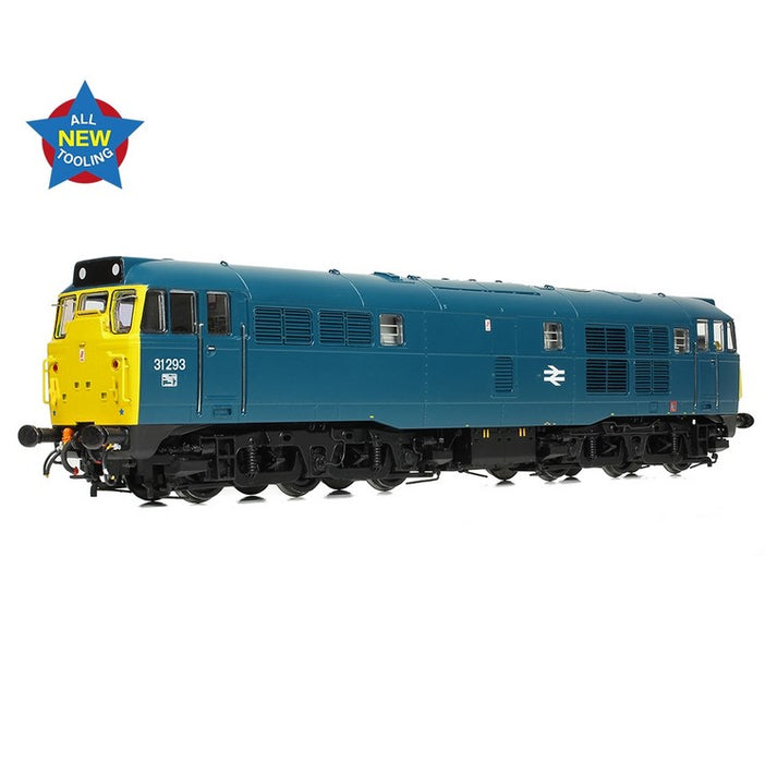 Branchline 35-805ASFX Class 31/1 Diesel Locomotive - #31293 in British Rail Blue - With DCC Sound, Spinning Fans, and Auto Release Couplers