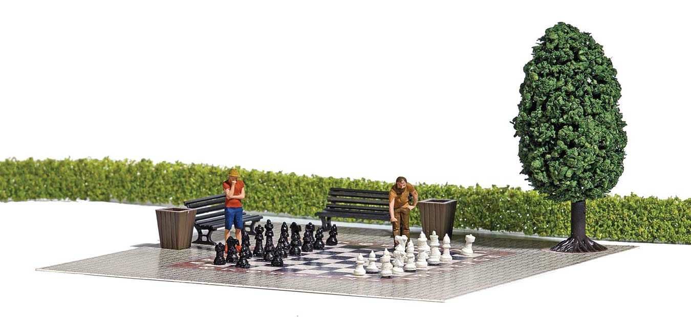 Busch 7839 Garden Chess Scene - HO Scale