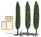 Busch 7853 Lawn Trimmer/ Whipper Snipper with Gardener, Trees, and Park Benches - HO Scale