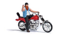 Busch 7861 US motorcycle with rider HO