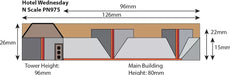 Metcalfe PN975 N Scale Hotel Wednesday Low Relief