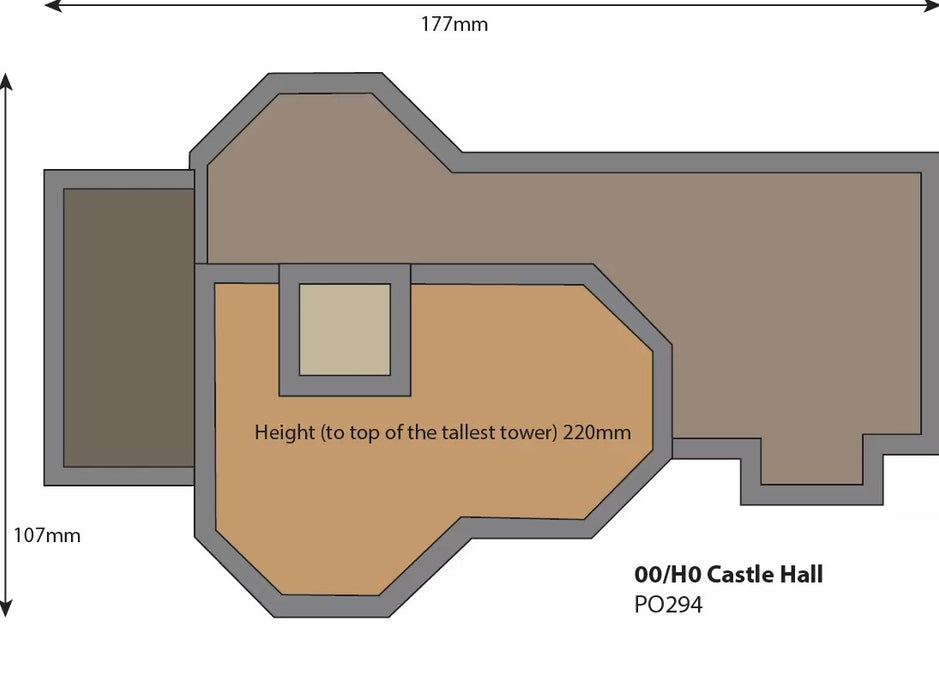 Metcalfe PO294 OO Scale Castle Hall