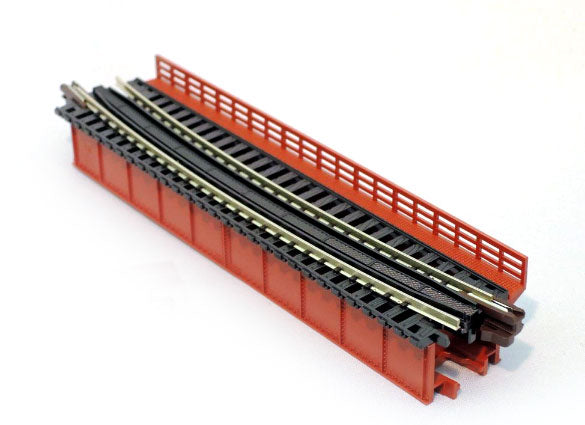 Kato 20-465 Single Curve Girder Bridge, Red - 448mm (17.6") Radius 15 Degree