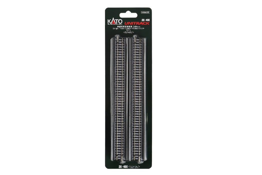 Kato 20-400 248mm (9 3/4") Single Track Straight Viaduct Track (2 pcs)