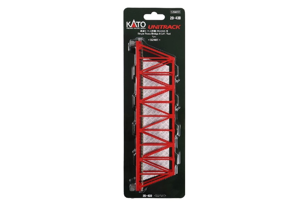 Kato 20-430 248mm (9 3/4") Single Track Truss Bridge, Red