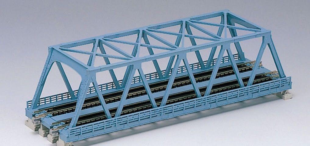 Kato 20-436 248mm (9 3/4") Double Track Truss Bridge, Light Blue