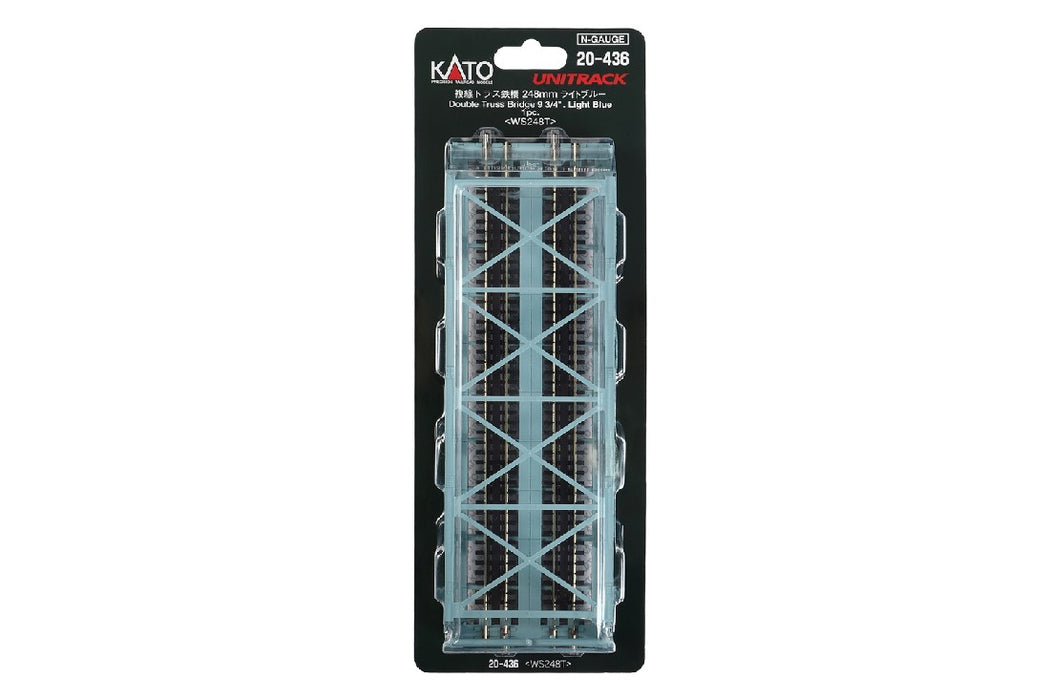 Kato 20-436 248mm (9 3/4") Double Track Truss Bridge, Light Blue