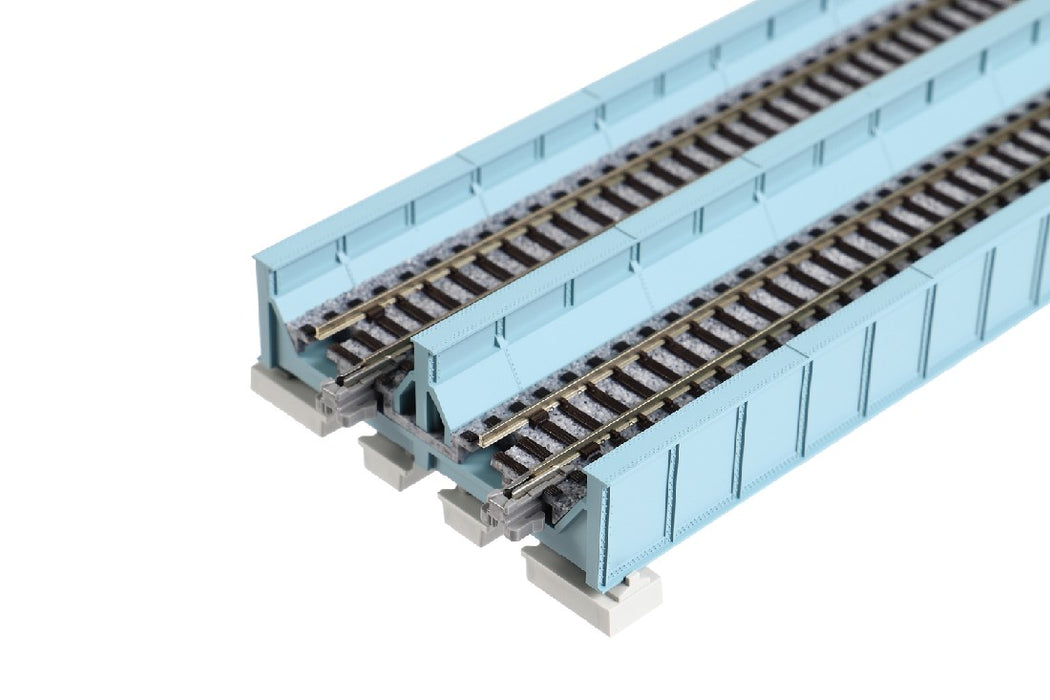 Kato 20-455 186mm (7 5/16") Double Track Plate Girder Bridge, Light Blue