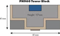 Metcalfe PN960 N Scale Low Relief Tower Block