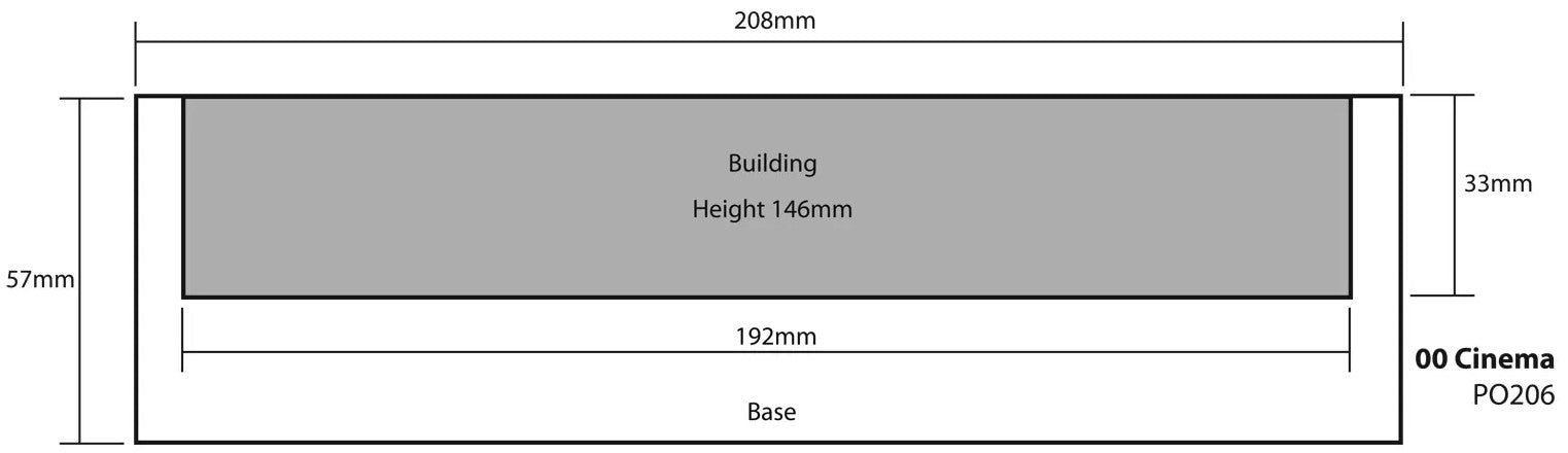 Metcalfe PO206 OO Scale Low Relief Cinema and Shops