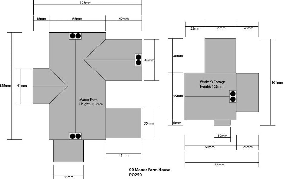 Metcalfe PO250 OO Scale Manor Farm House