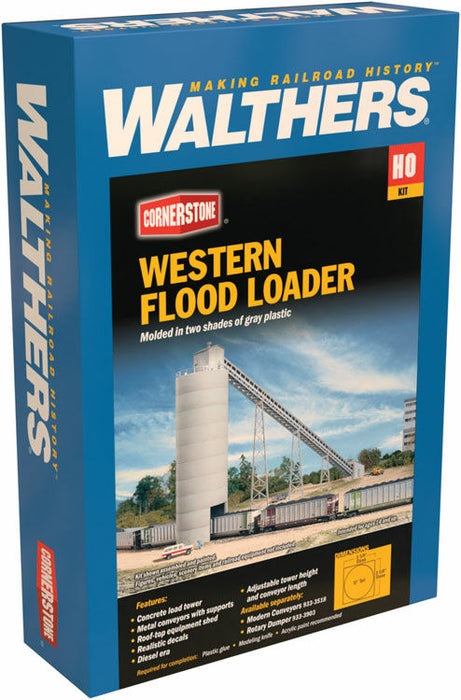 WALTHERS 933-3089 Western Coal Flood Loader - 81.3 x 11.4 x 40.6cm, Conveyor Sections: 18cm