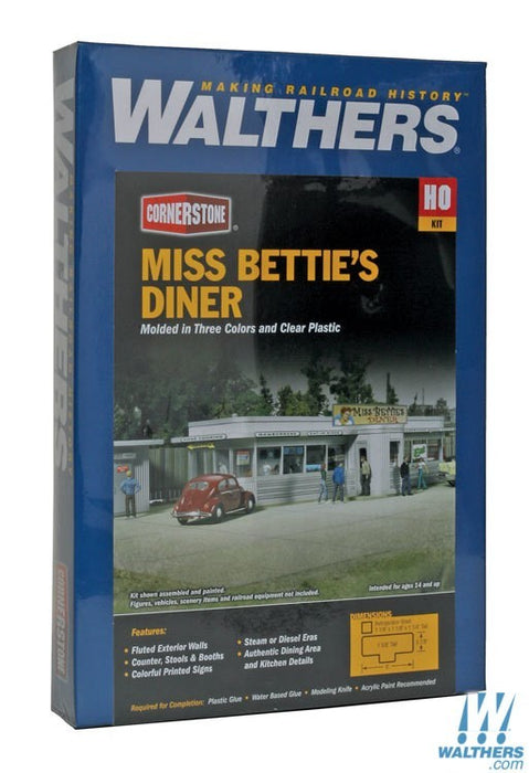 WALTHERS 933-2909 Miss Bettie's Diner - 15.2 x 7.6 x 4.1cm