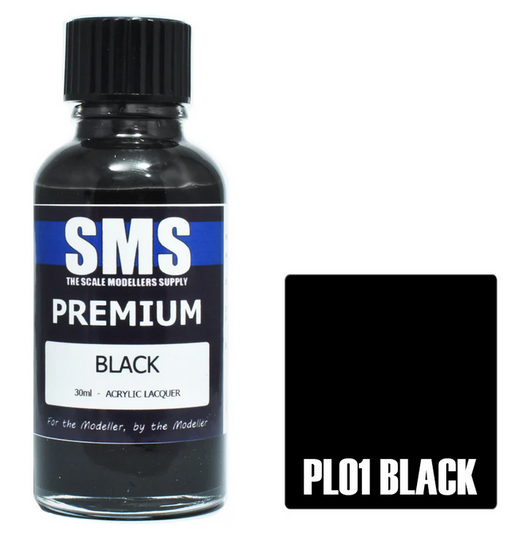 SMS PL01 Premium Lacquer GENERAL COLOUR - BLACK (30ml)