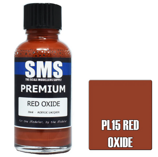 SMS PL15 Premium Lacquer GENERAL COLOUR - RED OXIDE (30ml)