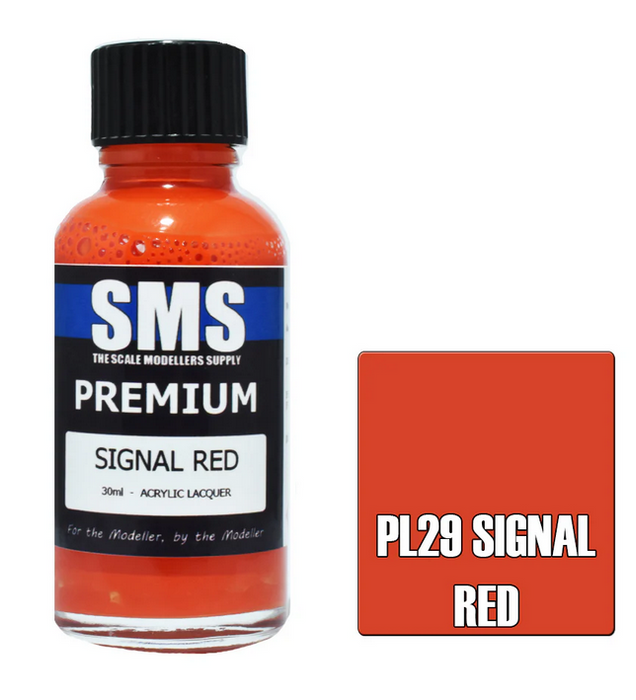 SMS PL29 Premium Lacquer GENERAL COLOUR - SIGNAL RED (30ml)