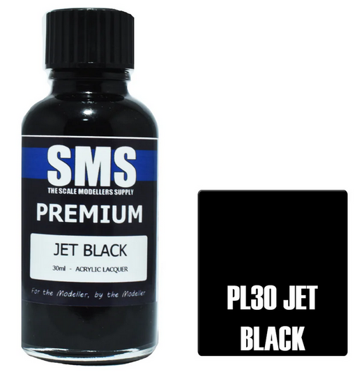 SMS PL30 Premium Lacquer GENERAL COLOUR - JET BLACK (GLOSS) (30ml)