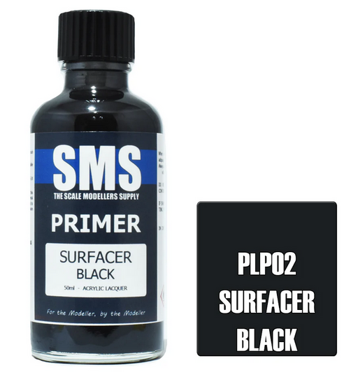 SMS PLP02 Surfacer Black Acrylic laquer primer (50ml)