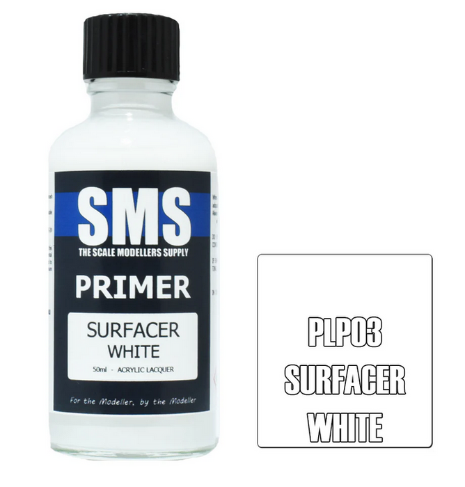 SMS PLP03 Surfacer White Acrylic laquer Primer (50ml)