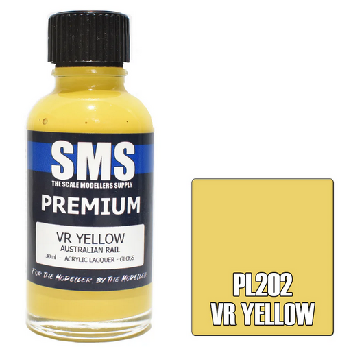 SMS PL202 Premium Lacquer AUSTRALIAN RAIL - VR YELLOW (30ml)