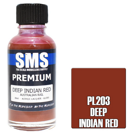 SMS PL203 Premium Lacquer AUSTRALIAN RAIL - DEEP INDIAN RED (30ml)