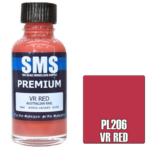 SMS PL206 Premium Lacquer AUSTRALIAN RAIL - VR RED (30ml)