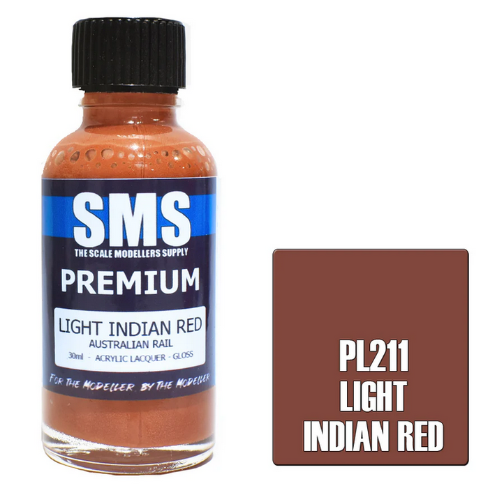 SMS PL211 Premium Lacquer AUSTRALIAN RAIL - LIGHT INDIAN RED (30ml)