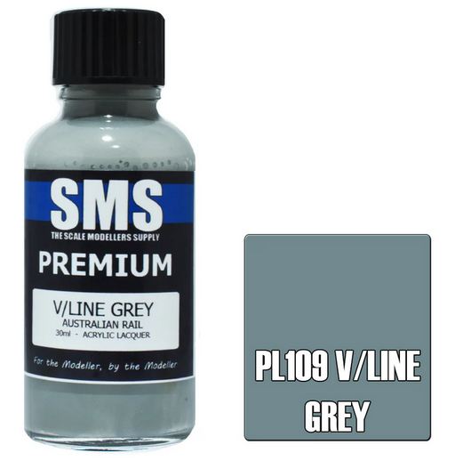 SMS PL109 Premium Lacquer AUSTRALIAN RAIL - V/LINE GREY (30ml)